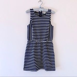 LOFT Navy/White Stripe Sleeveless Mini Dress